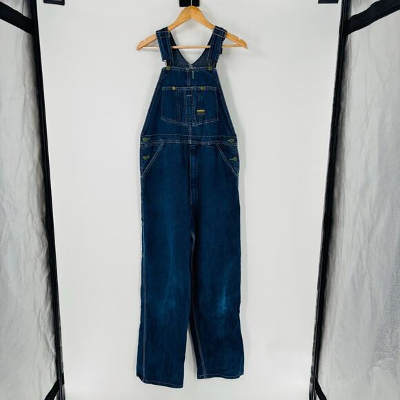 Vintage Oshkosh Bgosh Overalls Size 36x30 Mens Made In USA Denim Americana